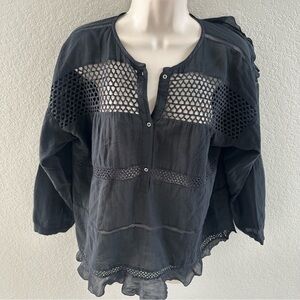 Isabel Marant Etoile Black Button Up Blouse